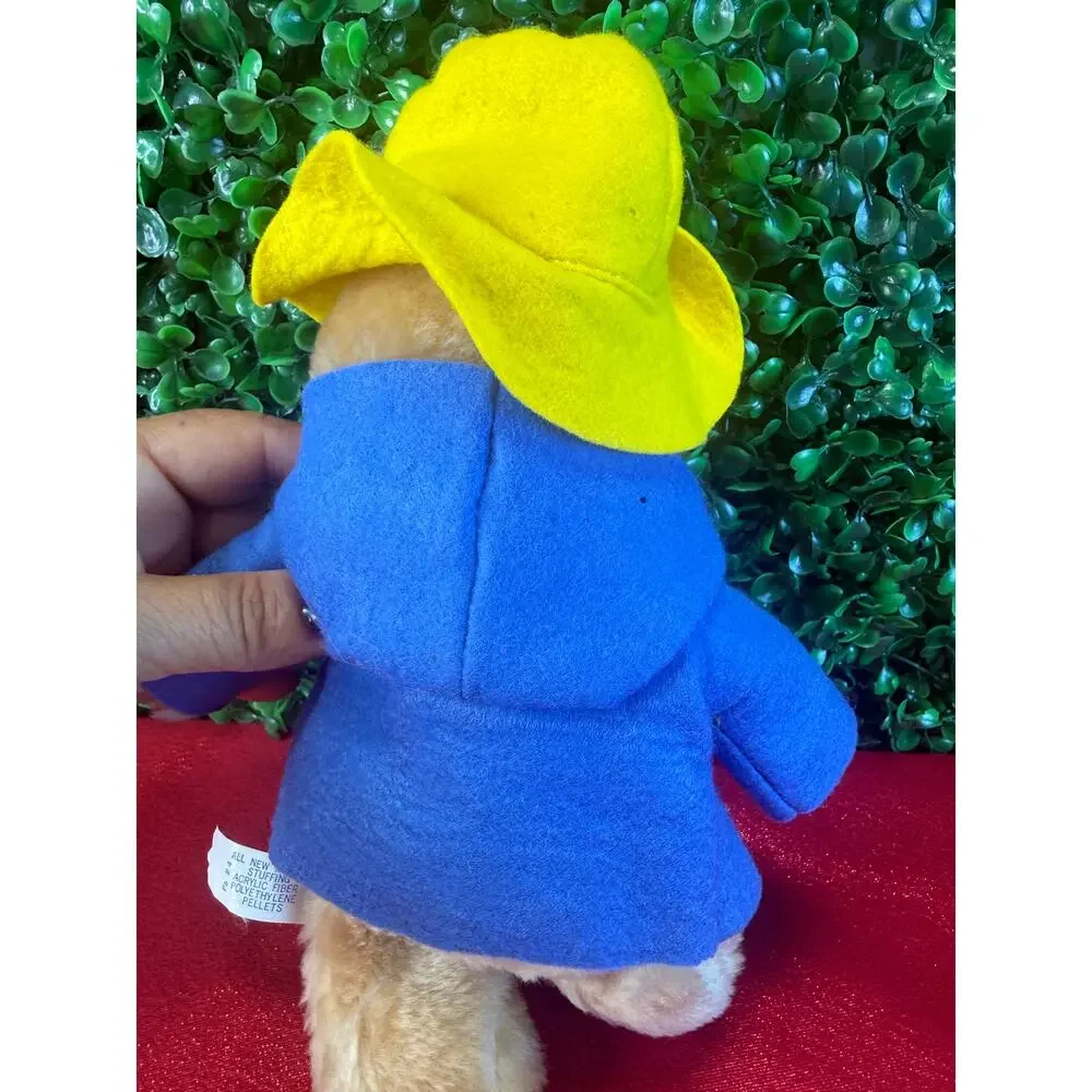 Vtg Eden Toys Paddington Bear Plush Darkest Peru Yellow Hat Blue Coat  Korea